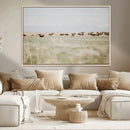 Bison Herd Wall Art Canvas Print – Framed Western Bison