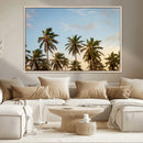 Palm Trees Wall Art Canvas Print – Framed Tropical Vibes
