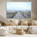 Beach Boardwalk Wall Art Canvas Print – Framed Coastal
