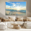 Minimalist Seaside Wall Art Canvas Print – Morning Glow