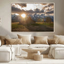 Snowy Peaks Wall Art Canvas Print – Rustic Mountain