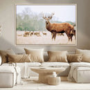 Rustic Deer Wall Art Canvas Print – Forest Woodland Stag