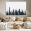 Foggy Forest Wall Art Canvas Print – Framed Misty Pines