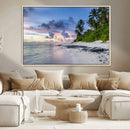 Tropical Beach Wall Art Canvas Print – Framed Sunset Glow by MyGreatCanvas | Canvas Wall Art Prints | Photo Prints & Wall Decor