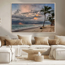 Tropical Storm Wall Art Canvas Print – Framed Moody Beach by MyGreatCanvas | Canvas Wall Art Prints | Photo Prints & Wall Decor