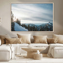 Snowy Mountains Wall Art Canvas Print – Framed Alpine by MyGreatCanvas | Canvas Wall Art Prints | Photo Prints & Wall Decor