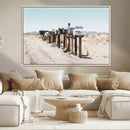 Desert Mailboxes Canvas Print – Framed Minimal Western
