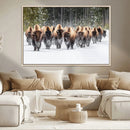 Bison Herd Scene Wall Art Canvas Print – Framed Western by MyGreatCanvas | Canvas Wall Art Prints | Photo Prints & Wall Decor