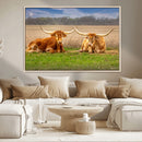 Texas Longhorn Pair Wall Art Canvas Print – Peaceful Rustic by MyGreatCanvas | Canvas Wall Art Prints | Photo Prints & Wall Decor