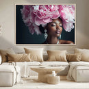 Black Beauty Petal Crown Wall Art Canvas Print – Floral by MyGreatCanvas | Canvas Wall Art Prints | Photo Prints & Wall Decor