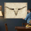 Longhorn Skull Wall Art Canvas Print – Rustic Western by MyGreatCanvas | Canvas Wall Art Prints | Photo Prints & Wall Decor