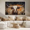 Abstract Longhorn Bull Wall Art Canvas Print – Vintage by MyGreatCanvas | Canvas Wall Art Prints | Photo Prints & Wall Decor