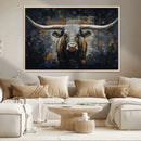 Rustic Longhorn Bull Wall Art Canvas Print – Vintage Western by MyGreatCanvas | Canvas Wall Art Prints | Photo Prints & Wall Decor