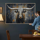 Rustic Bull Wall Art Canvas Print, Longhorn Wall Decor for by MyGreatCanvas | Canvas Wall Art Prints | Photo Prints & Wall Decor