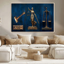 Lady Justice Wall Art Canvas Print – Elegant Gold Legal by MyGreatCanvas | Canvas Wall Art Prints | Photo Prints & Wall Decor