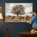 Texas Longhorn Cattle Wall Art, Rustic Western Ranch Canvas by MyGreatCanvas | Canvas Wall Art Prints | Photo Prints & Wall Decor