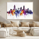Atlanta Skyline Wall Art Canvas Print – Framed Colorful