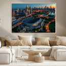 Chicago Bears Soldiers Field Wall Art Canvas Print – Framed