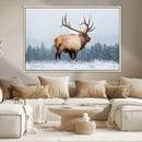 Majestic Elk Snowy Forest Wall Art Canvas Print – Winter by MyGreatCanvas | Canvas Wall Art Prints | Photo Prints & Wall Decor