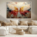 Vibrant Angel Wings Wall Art Canvas Print – Gold Red by MyGreatCanvas | Canvas Wall Art Prints | Photo Prints & Wall Decor