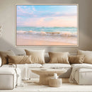 Serene Ocean Waves Wall Art Canvas Print – Pastel Sky Soft by MyGreatCanvas | Canvas Wall Art Prints | Photo Prints & Wall Decor