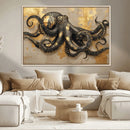 Octopus Black Gold Wall Art Marine Life Ocean Creature by MyGreatCanvas | Canvas Wall Art Prints | Photo Prints & Wall Decor