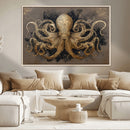Octopus Wall Art Canvas Print – Black Gold Detailed by MyGreatCanvas | Canvas Wall Art Prints | Photo Prints & Wall Decor