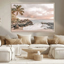 Tropical Beach Wall Art Canvas Print – Palm Trees Rocky by MyGreatCanvas | Canvas Wall Art Prints | Photo Prints & Wall Decor