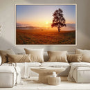 Golden Sunrise Landscape Canvas Wall Art – Framed Misty by MyGreatCanvas | Canvas Wall Art Prints | Photo Prints & Wall Decor