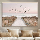 Coastal Pathway Canvas Wall Art Print – Framed Seaside by MyGreatCanvas | Canvas Wall Art Prints | Photo Prints & Wall Decor