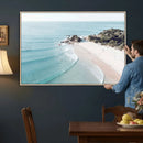 Aerial Beach Wall Art Canvas Print, Coastal Ocean Waves and by MyGreatCanvas | Canvas Wall Art Prints | Photo Prints & Wall Decor