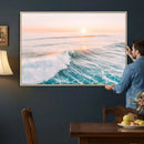 Sunset Surfing Wall Art Canvas Print, Ocean Wave Surfer with by MyGreatCanvas | Canvas Wall Art Prints | Photo Prints & Wall Decor