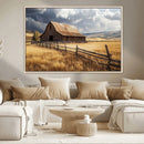 Golden Wheat Field Barn Canvas Print, Rustic Farm Landscape by MyGreatCanvas | Canvas Wall Art Prints | Photo Prints & Wall Decor