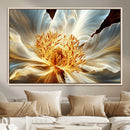 Golden Abstract Flower Canvas Wall Art, Modern Botanical by MyGreatCanvas | Canvas Wall Art Prints | Photo Prints & Wall Decor