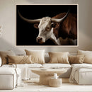 Texas Longhorn Bull Canvas Wall Art, Rustic Western by MyGreatCanvas | Canvas Wall Art Prints | Photo Prints & Wall Decor