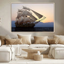 Majestic Sailing Ship Wall Art Canvas Print, Sunset Ocean by MyGreatCanvas | Canvas Wall Art Prints | Photo Prints & Wall Decor