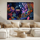 Vibrant Neon Coral Reef Wall Art Canvas Print, Colorful by MyGreatCanvas | Canvas Wall Art Prints | Photo Prints & Wall Decor