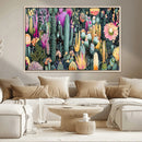 Colorful Desert Bloom Wall Art Canvas Print, Vibrant Cacti by MyGreatCanvas | Canvas Wall Art Prints | Photo Prints & Wall Decor