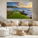 Coastal Golf Course Wall Art Canvas Print – Sunset with by MyGreatCanvas | Canvas Wall Art Prints | Photo Prints & Wall Decor