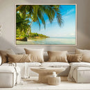 Peaceful Tropical Beach Wall Art Canvas Print – Palm Trees by MyGreatCanvas | Canvas Wall Art Prints | Photo Prints & Wall Decor
