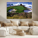 Ocean Cliff Golf Green Canvas Print – Framed Majestic by MyGreatCanvas | Canvas Wall Art Prints | Photo Prints & Wall Decor