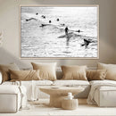 Black White Artistic Surfers Canvas, Black and White by MyGreatCanvas | Canvas Wall Art Prints | Photo Prints & Wall Decor