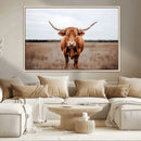 Longhorn Bull Wall Art Canvas Print – Framed Rustic by MyGreatCanvas | Canvas Wall Art Prints | Photo Prints & Wall Decor
