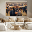Majestic Texas Longhorn Bull Rustic Farm Animal Strong by MyGreatCanvas | Canvas Wall Art Prints | Photo Prints & Wall Decor