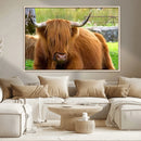 Highland Cow Wall Art Canvas Print, Long Hair Rustic Farm by MyGreatCanvas | Canvas Wall Art Prints | Photo Prints & Wall Decor