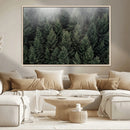 Misty Pine Forest Wall Art Canvas Print, Lush Green Trees by MyGreatCanvas | Canvas Wall Art Prints | Photo Prints & Wall Decor