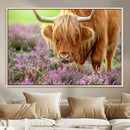 Highland Cow Wall Art Canvas Print, Rustic Brown Cow Grazing by MyGreatCanvas | Canvas Wall Art Prints | Photo Prints & Wall Decor