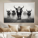 Texas Longhorn Wall Art Canvas Print, Framed Speckled Cow by MyGreatCanvas | Canvas Wall Art Prints | Photo Prints & Wall Decor