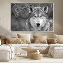 Wild Wolf Blue Eye Wall Art Canvas Print