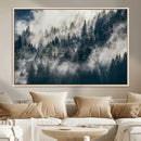 Foggy Pine Forest Wall Art – Framed Black White Nature by MyGreatCanvas | Canvas Wall Art Prints | Photo Prints & Wall Decor